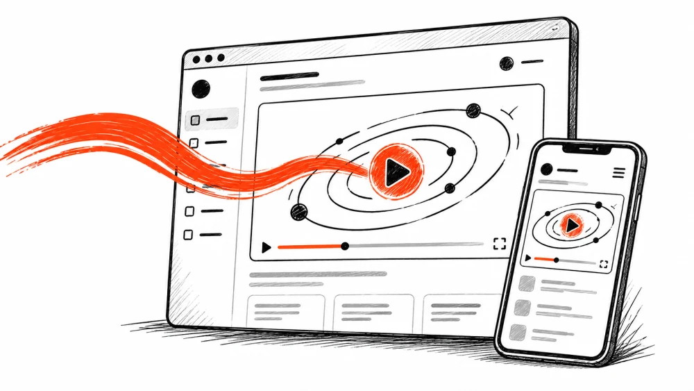 A video explanation inside web and mobile app interfaces.
